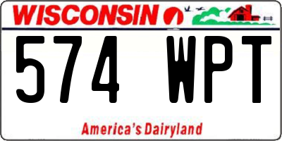 WI license plate 574WPT