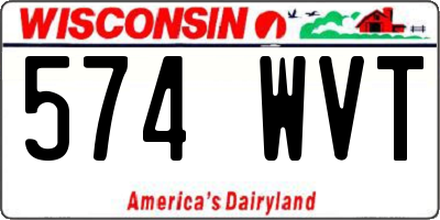 WI license plate 574WVT
