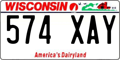 WI license plate 574XAY