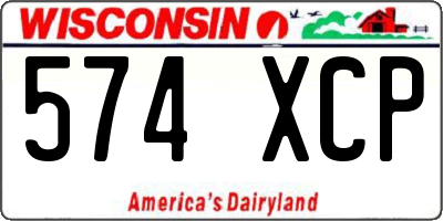WI license plate 574XCP