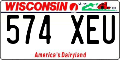 WI license plate 574XEU