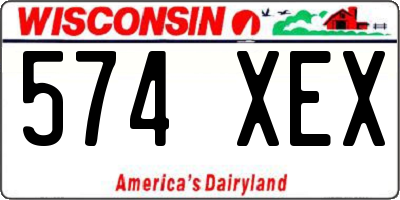 WI license plate 574XEX