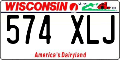 WI license plate 574XLJ