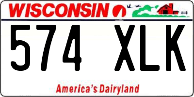 WI license plate 574XLK