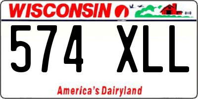 WI license plate 574XLL