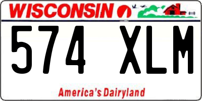 WI license plate 574XLM