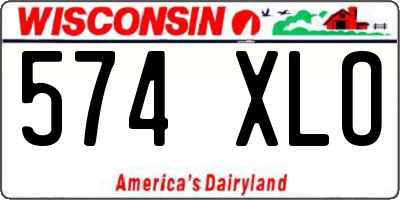 WI license plate 574XLO