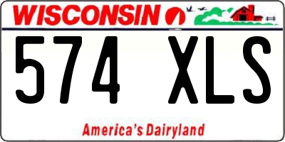 WI license plate 574XLS