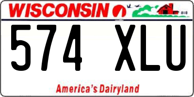 WI license plate 574XLU