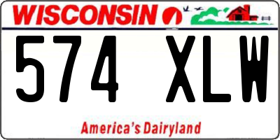 WI license plate 574XLW