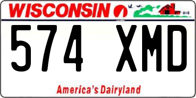 WI license plate 574XMD