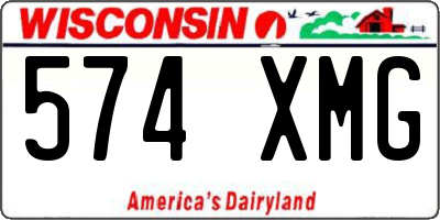 WI license plate 574XMG