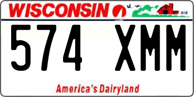 WI license plate 574XMM