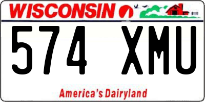 WI license plate 574XMU
