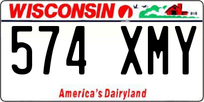 WI license plate 574XMY