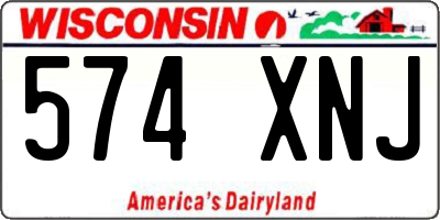 WI license plate 574XNJ