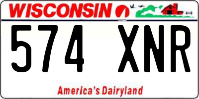 WI license plate 574XNR