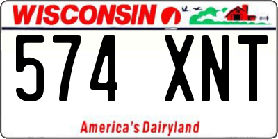 WI license plate 574XNT