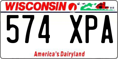 WI license plate 574XPA