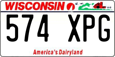 WI license plate 574XPG