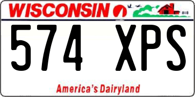 WI license plate 574XPS