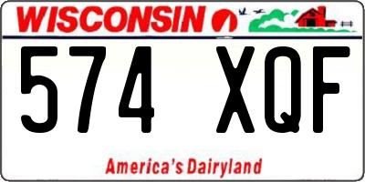 WI license plate 574XQF