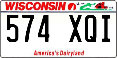 WI license plate 574XQI