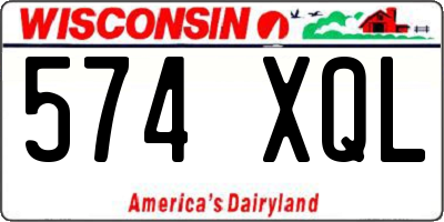 WI license plate 574XQL