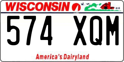 WI license plate 574XQM