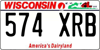 WI license plate 574XRB