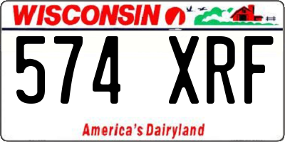 WI license plate 574XRF
