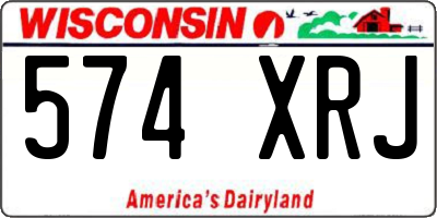 WI license plate 574XRJ