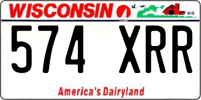 WI license plate 574XRR