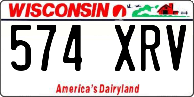 WI license plate 574XRV