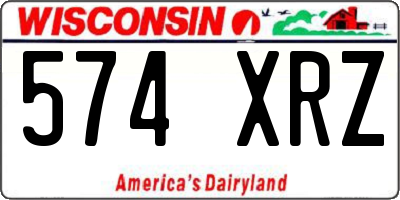WI license plate 574XRZ