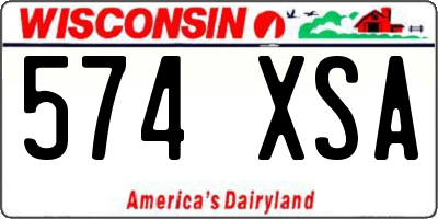 WI license plate 574XSA