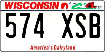 WI license plate 574XSB
