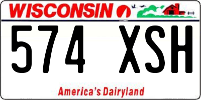 WI license plate 574XSH