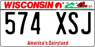 WI license plate 574XSJ