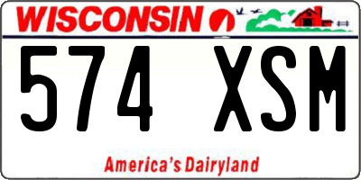 WI license plate 574XSM