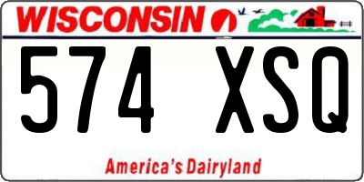 WI license plate 574XSQ