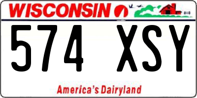 WI license plate 574XSY