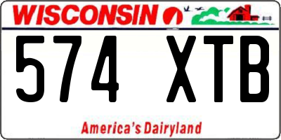 WI license plate 574XTB