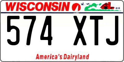 WI license plate 574XTJ