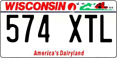 WI license plate 574XTL