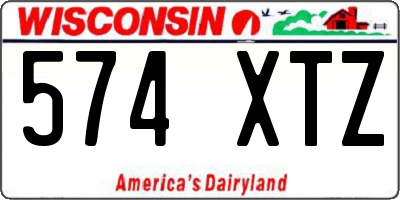 WI license plate 574XTZ