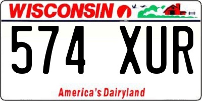 WI license plate 574XUR