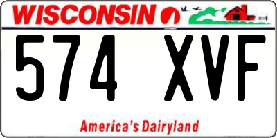 WI license plate 574XVF