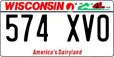 WI license plate 574XVO