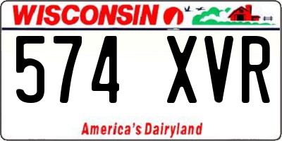 WI license plate 574XVR